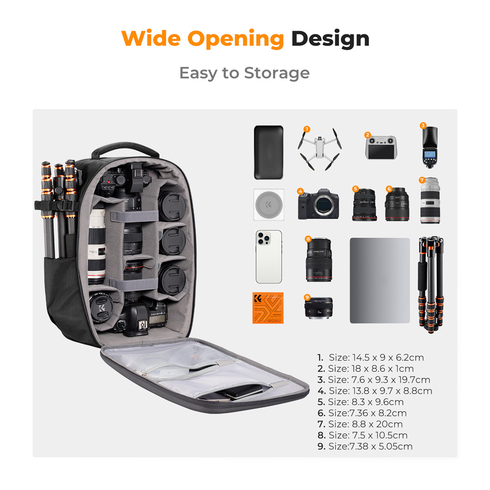K&F CONCEPT Large Capacity Cam - đánh giá và giá Rain Cover Backpack