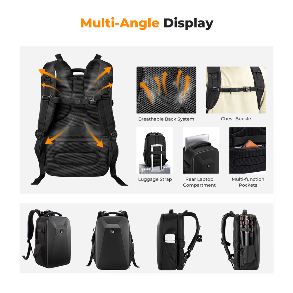 K&F CONCEPT Large Capacity Cam - đánh giá và giá Rain Cover Backpack